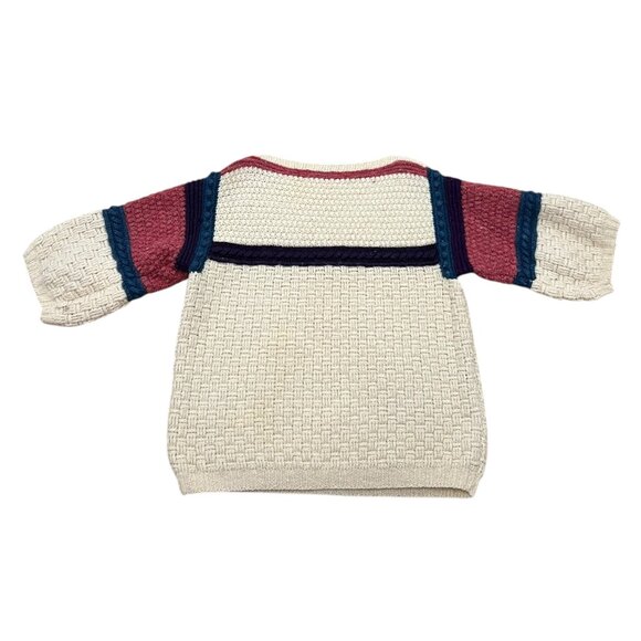 Women’s Vintage sweater cream/red wool y2k - Picture 4 of 4